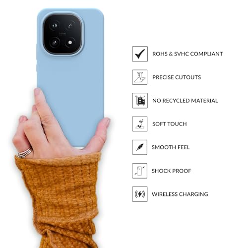 Image of SPRIG Compatible with IQOO 15 5G SilkTone Silicone Back Cover Drop Tested Shock Proof Mobile Case for Men, Women, Boys and Girls with Camera Protection (Blue)