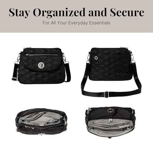 Image of Baggallini Calais Crossbody Bags for Women 10x7 Lightweight Water-Resistant Travel Purse, RFID & Interior Organization
