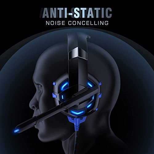 Gizori Xbox One Headset, Pc Gaming Headset With 7.1 Surround Sound Stereo, Ps4 Headset With Noise Canceling Mic & Led Light, Compatible With Xbox One, Ps4, Ps5, Pc, Sega Game Gear #TOP3