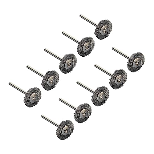 Unomor 10 PCS Wire Wheel Brush Set Stainless Steel Rotary Brushes for Polishing Derusting Cleaning for Automotive Machinery Electronics More