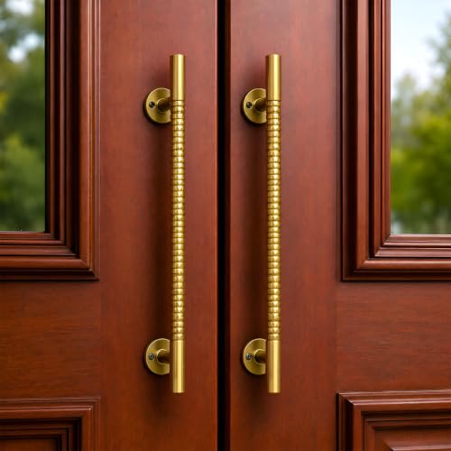 Image of VOLO Main Door Pull Push Handle for Main Entry | Interior Exterior Use | Modern Home Office Door Hardware Pull Handle | (Antique Brass, 12 Inch (300MM), Pack of 2 Piece (K-59))