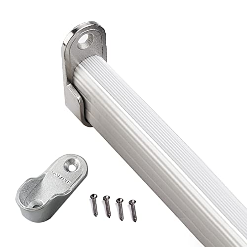突っ張り棒 つっぱり棒 押入れ ハンガー ラック クローゼット ランドリールーム用オーバルバレットロッド、 クローゼットや靴のキャビネットのための金属アルミニウム衣類ロッド、 取り外し可能なガーメントバー 壁掛け式、カーテン用防水シャワーポール (Colo