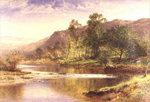 Impression tableaux peinture sur toile paysage de rivière de montagne de 60x90 cm