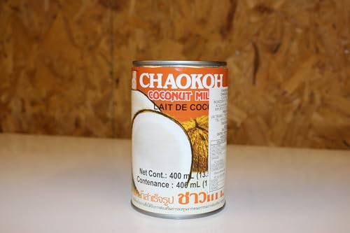 Chaokoh Coconut Milk 400ml - Pack of 12 | Premium Quality | Rich and Creamy | Pure and Natural | Premium Thai Coconut Milk…
