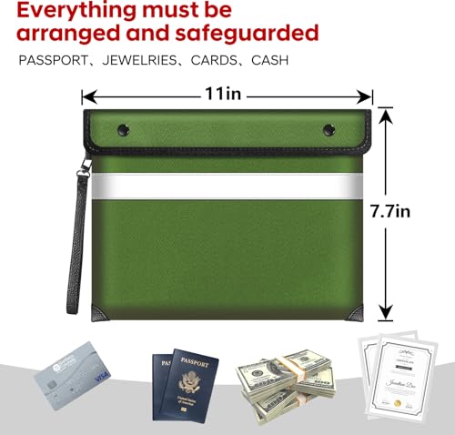 Image of Fireproof Bag Dual Reflective Strips, Waterproof Zipper, 5200F Heat