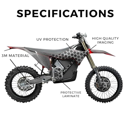 Image of Glossy Glitter Stark Varg MX 2023-2025 Graphics Kit Wrap - Hex Mono - Varg MX Skin - Premium 3M Vinyl Protective Wrap Decal Cover - Easy to Apply | Crafted in The USA by MightySkins
