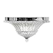 Elegant Designs FM1002-CHR 2 Light Glass Ceiling Light Glacier Petal Flushmount, Chrome