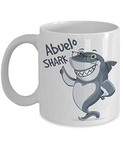 Abuelo Shark Mug - Grandfather in Spanish - Father's Day, Birthday, Christmas, Ba