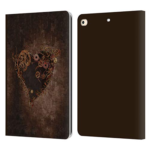 Housse en cuir iPad 9.7 2017 Simone Gatterwe finition Premium Ton Coeur Steampunk