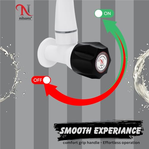 Image of PVC Sink Cock Tap Set | Swan Neck Table Mount Kitchen & Wash Basin Water Faucet | Durable Plastic Build (Pack of 2)