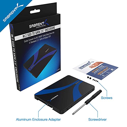 SABRENT M.2 SATA (NGFF) to 2.5in SATA Adapter Enclosure, Not NVMe (EC-M2SA) - image 9