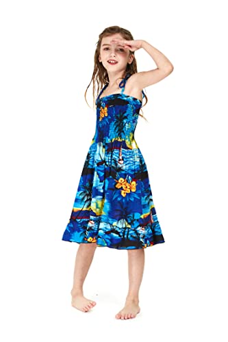 Image of Hawaii Hangover Family Matching Hawaiian Clothes, Sunset Blue | Family matching Hawaiian outfits, Sunset Blue, lightweight rayon, machine washable, tropical print, luaus, cruises