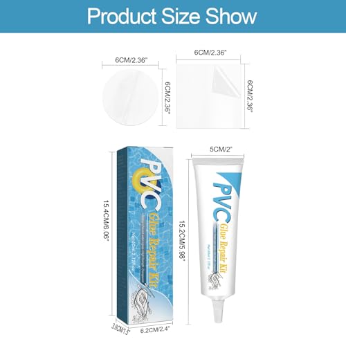 Rakiuty PVC Reparaturset Repariert,Pool Reparaturset,Wasserdicht Luftmatratze Reparaturset 2025,60ml