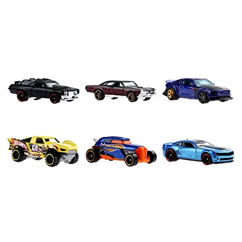 Inizia una collezione Hot Wheels con questo multipack o arricchiscine una già esistente con 6 fantastici veicoli a tema.