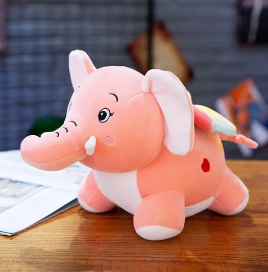 Image of SCOOBA Adorable Elephant Soft Toy with Bag 25cm Pink Color (Angel Elephant Pink)