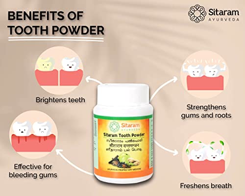 Image of Sitaram Ayurveda Tooth Powder | Herbal Oral Care Powder with Arimedha, Pippali, and Triphala | Supports Gum Health, Teeth Cleaning & Fresh Breath | Traditional Ayurvedic Formula | 50 g