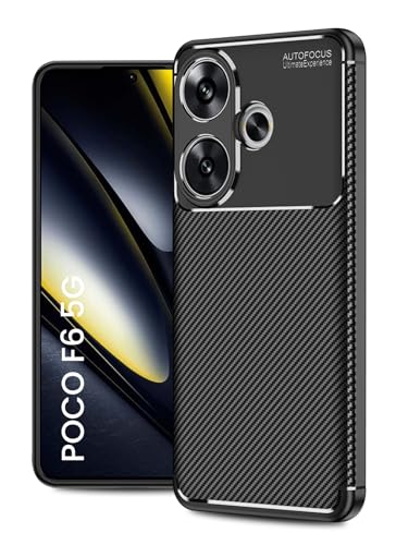 Image of Golden Sand for Poco F6 5G Cover Drop Tested Shock Proof Slim Armor Aramid Carbon Fibre Rugged TPU Case for Poco F6 5G, Black