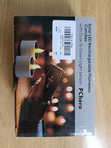 PChero 6pcs Candele LED Solari Ricaricabili