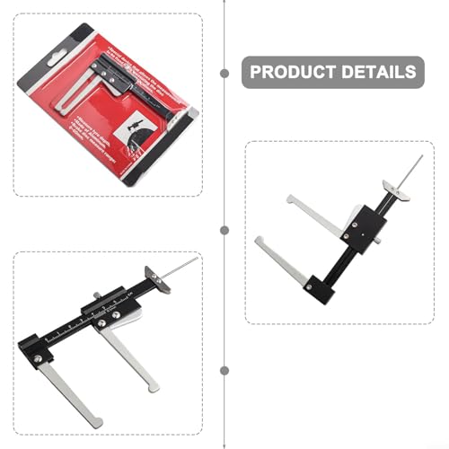 Calibrador de espesor de forro de freno de 60 mm en acero inoxidable para medición de desgaste de rotor de freno de disco, herramienta automotriz miniatura 4