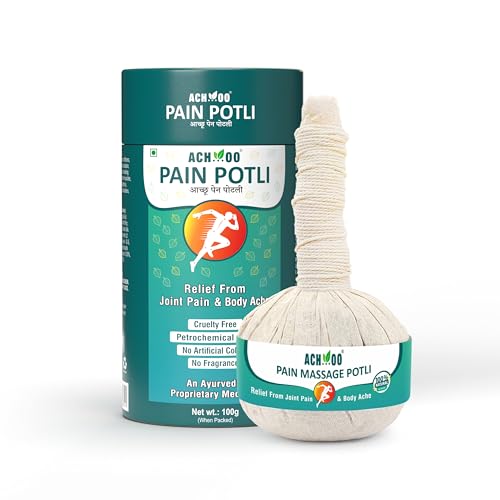 Image of ACHOO Pain Massage Potli - 100% Ayurvedic Herbal Healing Massage For Joint And Muscle Pain Relief | Loosen Up Tense Knotted Muscles, Release Stress And Muscle Tension (1 count)