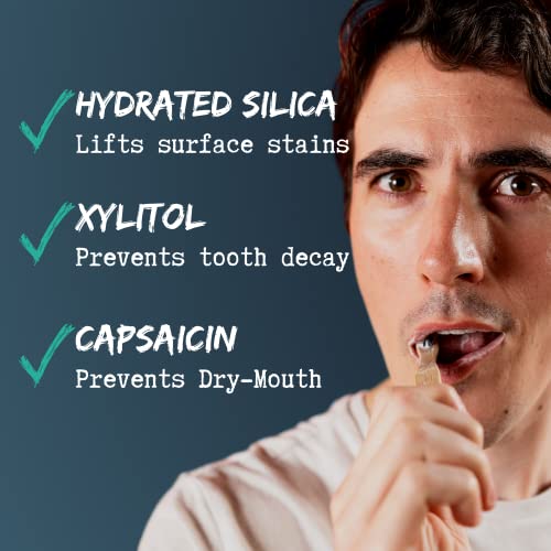 Chilly Toothpaste, Spicy Whitening Toothpaste, Intense Natural Spearmint Flavor + Ghost Pepper Flakes, Sls Free (Pack Of 1) #TOP4