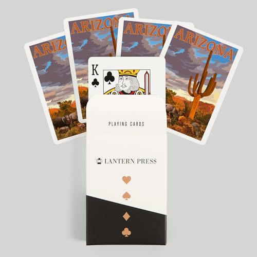 Lantern Press Arizona, Javelina y Cactus, 52 naipes póker miniatura 6