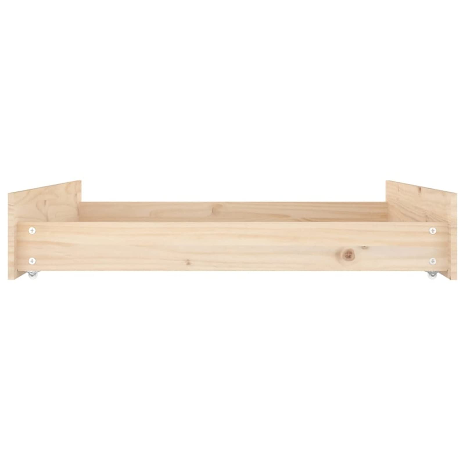 Cajas De Almacenaje Ropa 2 Cajones Con Ruedas Para Bajo Cama - Madera De  Pino Blanco Cajones De Madera Bajo Cama, image size:1601x1601