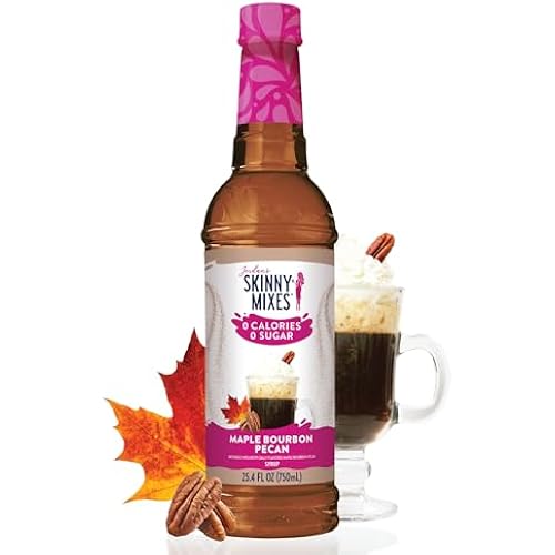 Jordan's Skinny Mixes Maple Bourbon Pecan Coffee Syrup, 25.4 fl oz