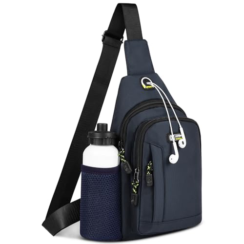 HOTUT Zaino Monospalla,Borsa a Tracolla Impermeabile con Porta USB,Borsa Monospalla Uomo,Piccolo...