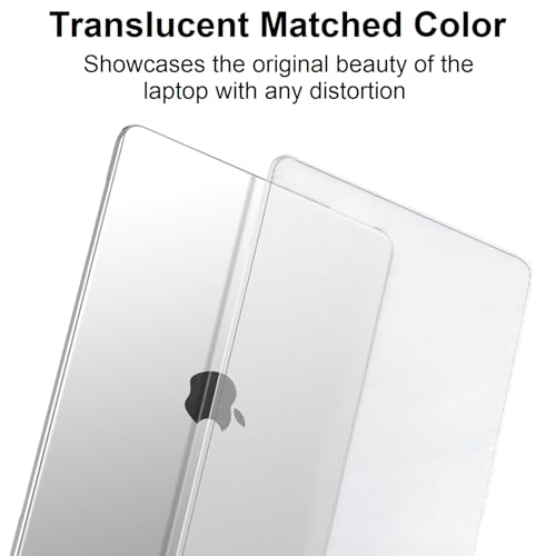 Image of Midkart Matte Finish Case Compatible with MacBook Neo 13 inch 2026 Release Model A3404 A18 Pro Chip Ultra Thin 3 in 1 Kit Exact Fit Fingerprints Resistant Protective Hard Shell Cover, Matte Clear