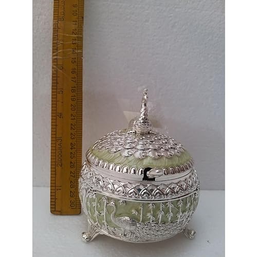 Image of Traditional Multipurpose German Silver Storage Box | Home Decor (1603)