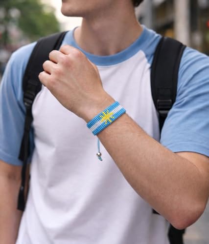 Pulsera ajustable artesanal de banderas para hombres y mujeres miniatura 5
