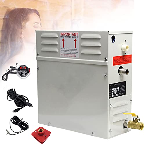 LVSEWOA Generador de Vapor de 3,0 kW para SPA   Generador de Vapor con Pantalla Digital para Uso doméstico y Comercial (Kit de generador de Vapor para Sauna de 35 ℃ a 55 ℃)