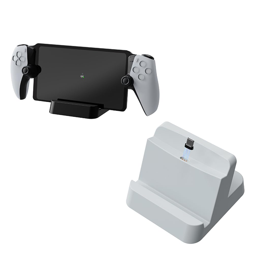 Station de chargement portable pour Playstation Portal - Base de support pour console de jeu PS Portal (blanc)