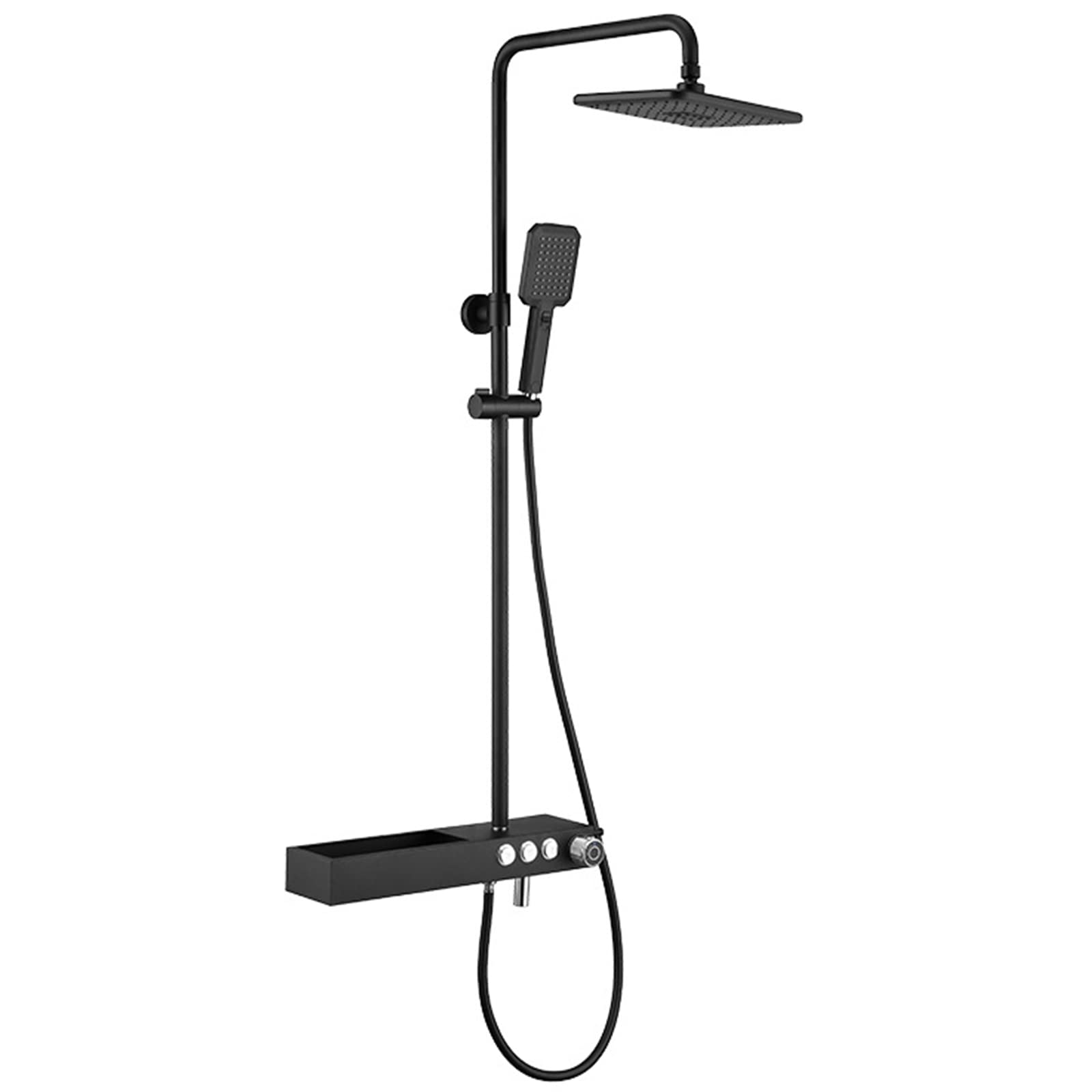 Ensemble de robinet de douche noir mat pour des matins relaxants