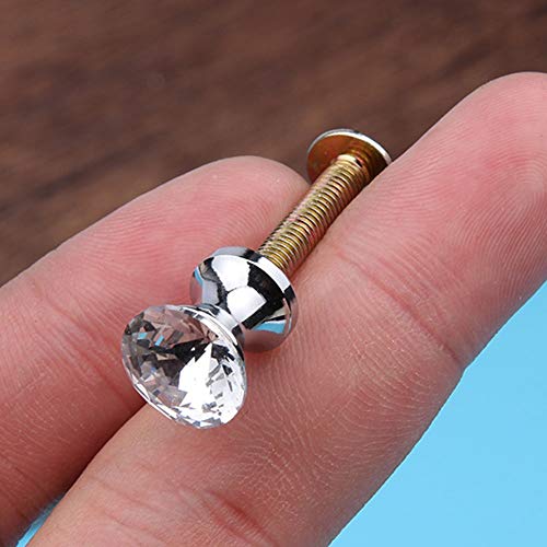 Jingyi E-Commerce 10 Pcs Crystal Cabinet Drawer Mini Metal Jewelry Box Gift Case Knobs Single Hole Pull Handles #TOP4