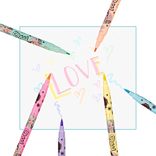 Depesche TOPModel 12188 Pen Set for Children with 6 Felt Tip Pens in Pastel Colours - Image 4