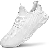 Herren Turnschuhe Sportschuhe Schuhe Laufschuhe Tennisschuhe Walkingschuhe StraßEnlaufschuhe Fashion Atmungsaktiv Leichtgewichts Sneakers for Männer Weiß 40 EU