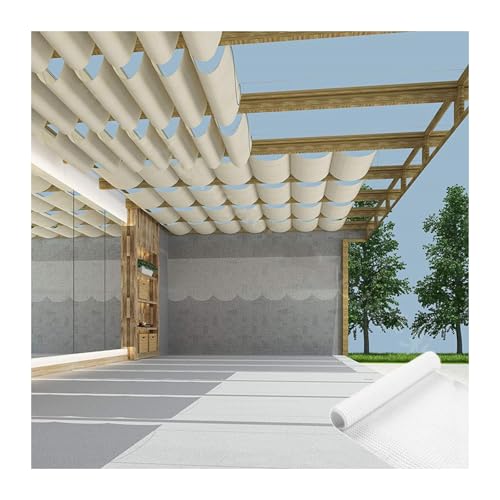 Voile d'ombrage ondulé haute densité pour structure de pergola et abri