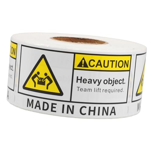 MAGICLULU Heavy Object Handling Labels 500 Sheets Self Adhesive Shipping and Team Lift Required Stickers Industrial Warehouse Packing Warning Tags