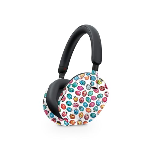 Image of MightySkins Carbon Fiber Skin Compatible with Sony WH-1000XM5 Headphones - Color Bugs | Protective, Durable Textured Carbon Fiber Finish | Easy to Apply