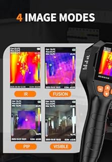 Aicevoos Termocamera compatta X60, SuperIR Risoluzione IR 240x240, Telecamera termica con telecamera visiva, risoluzione IR 120 x 90, telecamera a infrarossi 25 Hz, -4 °F a 1022 °F, campo visivo 50°