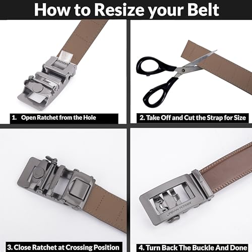 Image of URBAN FOREST Rolf Formal Leather Belt for Men