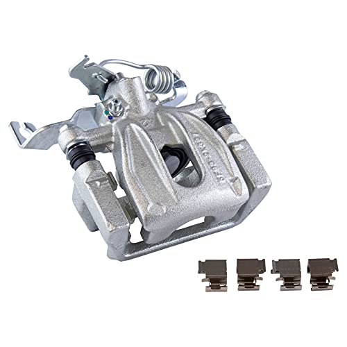 Image of TRQ Rear Brake Caliper Set Zinc Coated Brackets Hardware Compatible with 2005-2007 Ford Five Hundred Freestyle 2008-2009 Taurus Taurus X 2005-2007 Mercury Montego 2008-2009 Sable