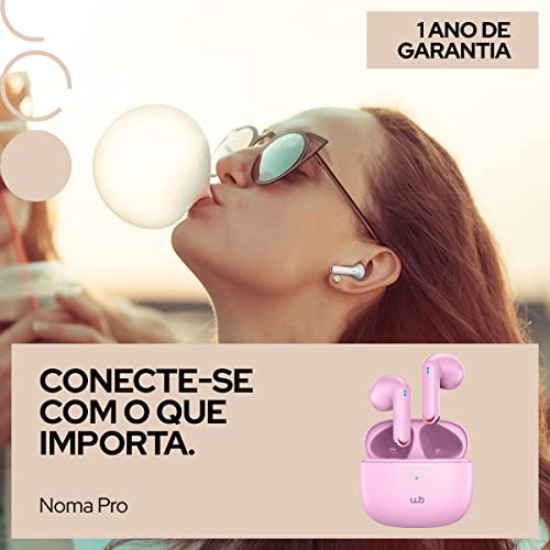 WB Fone de ouvido Bluetooth 5.2 In-ear sem fio Noma Pro TWS 28 Horas de Bateria Com Microfone Proteç