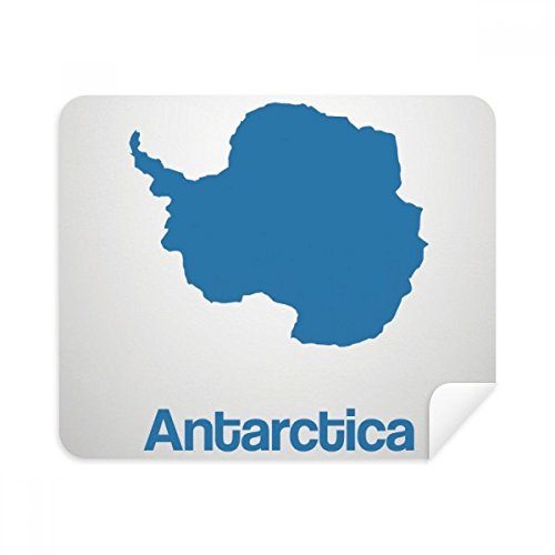 Essuie-lunettes antistatique en suède bleu motif Antarctique pour écrans de téléphone