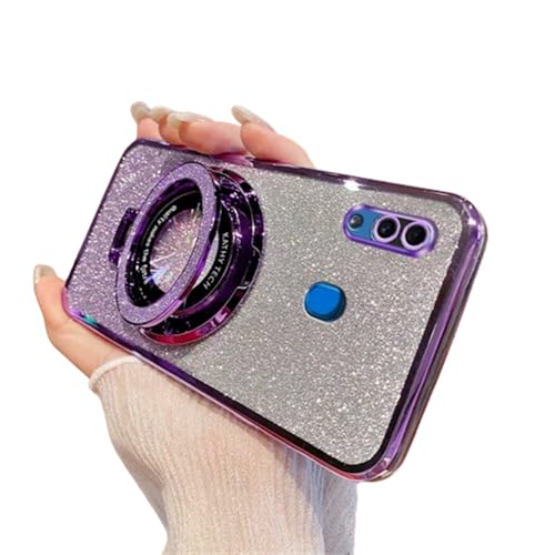Coque Samsung A20 paillettes violette idéale pour selfies stables
