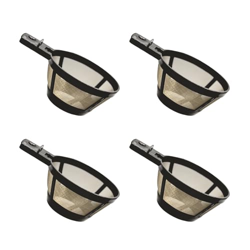 JUYAXIN コーヒーフィルターバスケット 4個入り 再利用可能 3~4カップ コーヒーストレーナー 家庭/キッチン/オフィス用 お手入れ簡単