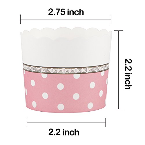 Moldes de papel grandes para cupcakes y muffins, juego de 25 unidades 3
