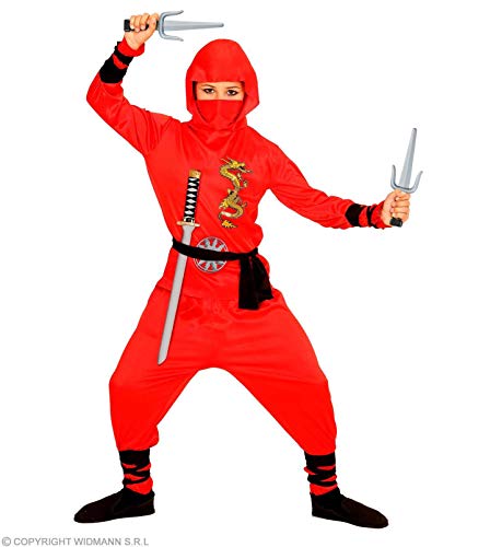 RED DRAGON NINJA (hooded coat, pants, belt, face